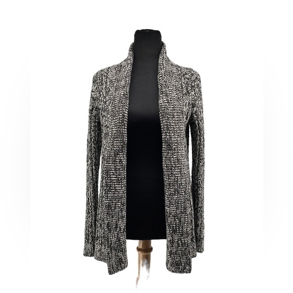 Anthropologie Open Front Cardigan Sweater Marled Chunky Knit Career Casual Sz Xs - Picture 1 of 9